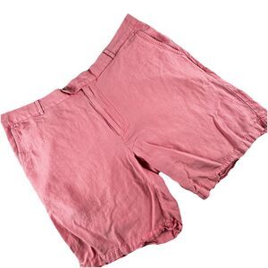 Peter Millar Golf Short Mens 40 Silk Linen Pink Chino 9" Inseam Seaside